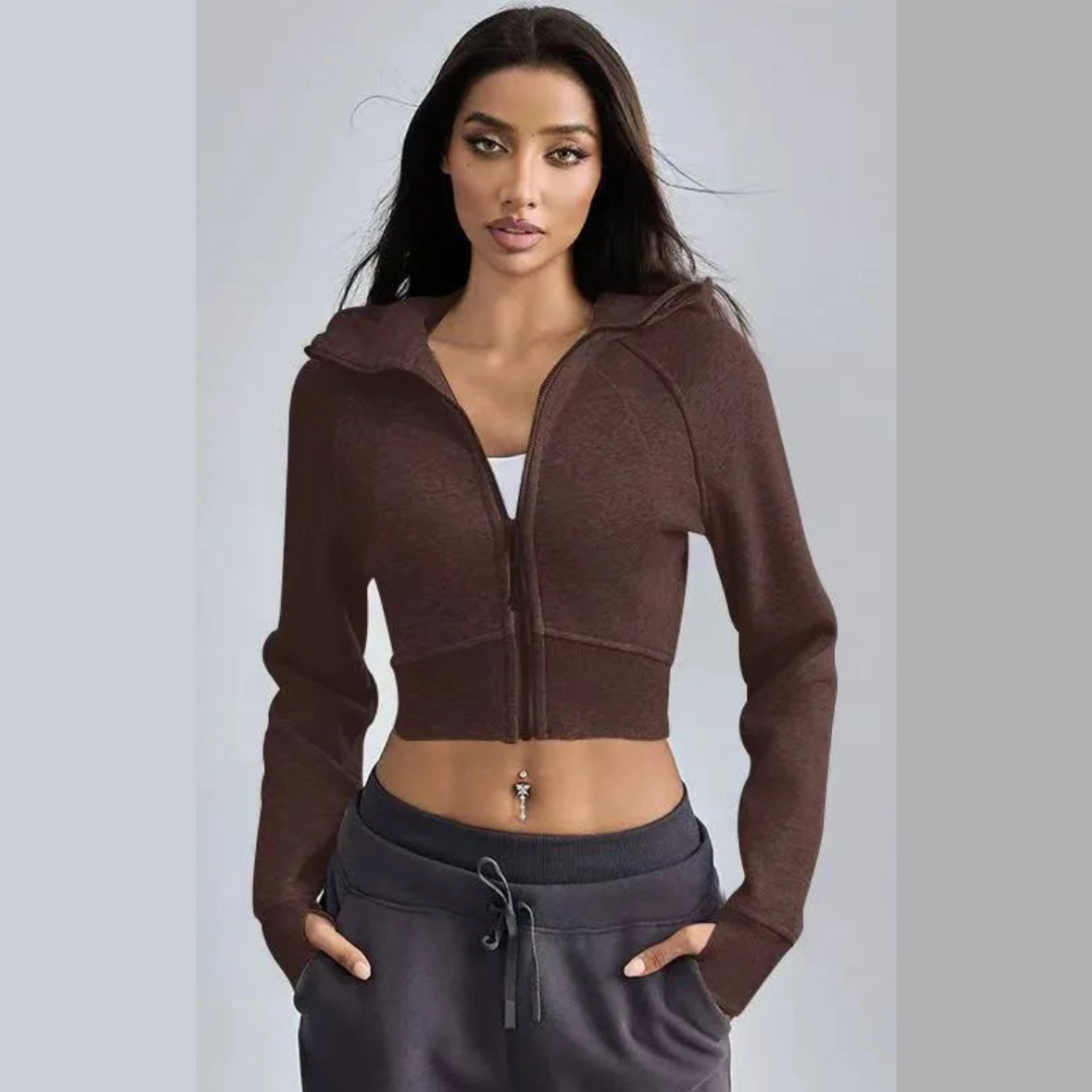 Hoodie corto mujer