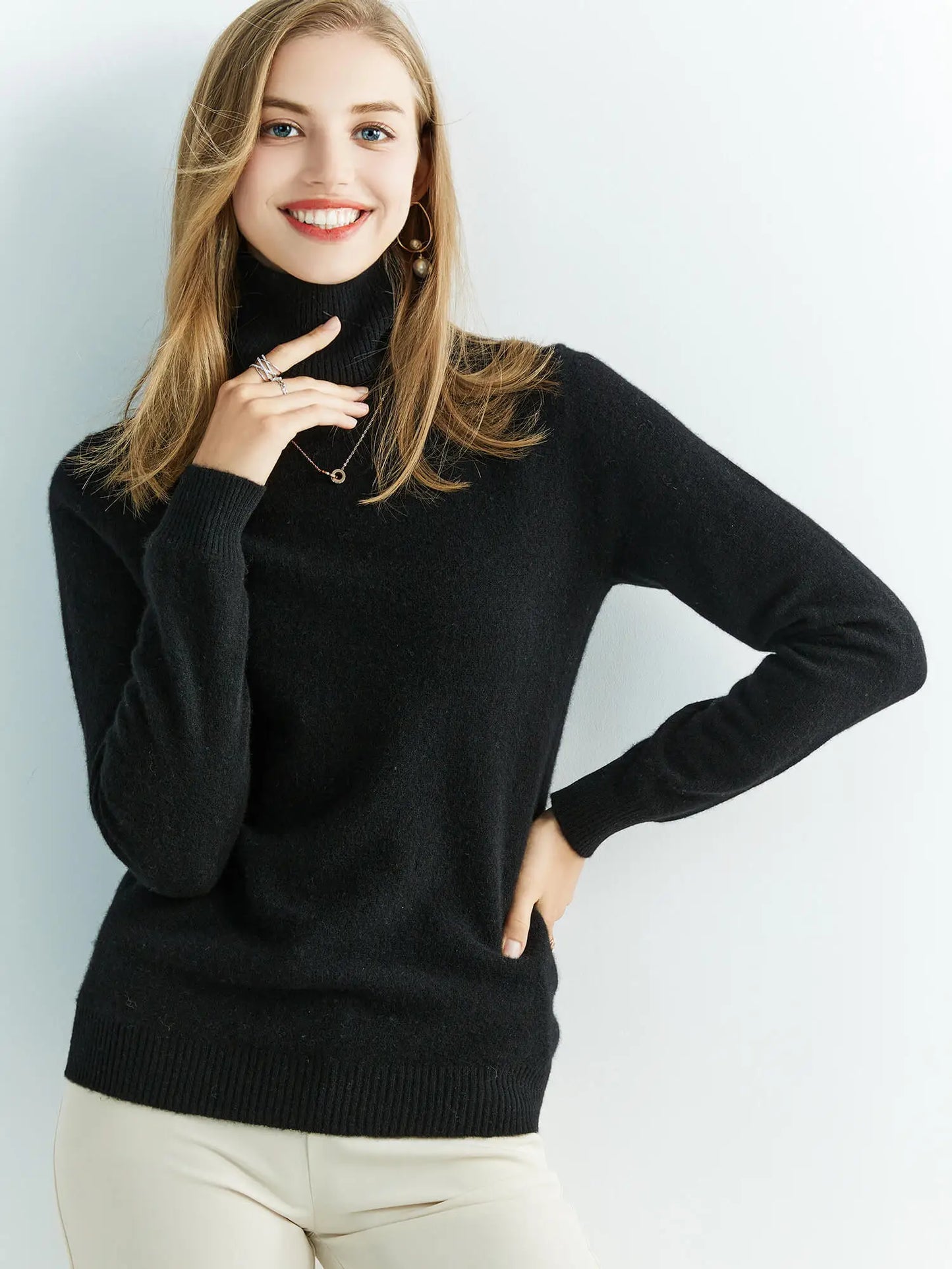 Sweater tejido cuello alto Atos