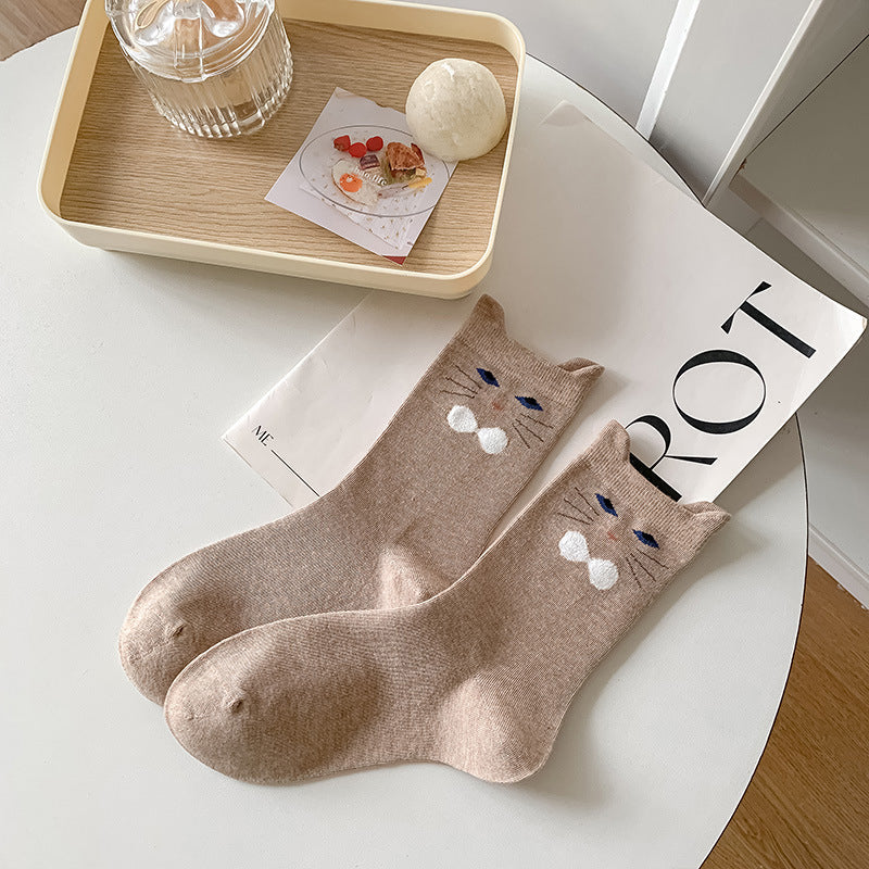 Medias Informales con Diseño de Gato