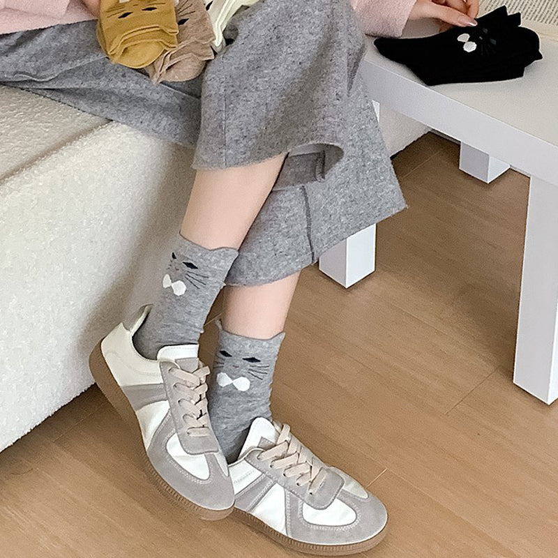 Medias Informales con Diseño de Gato