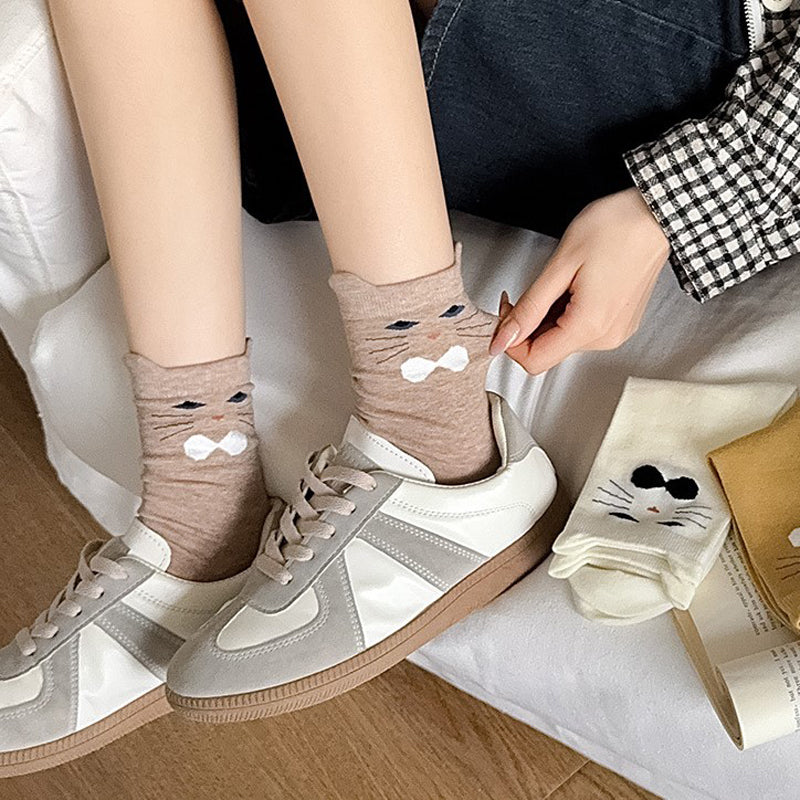 Medias Informales con Diseño de Gato