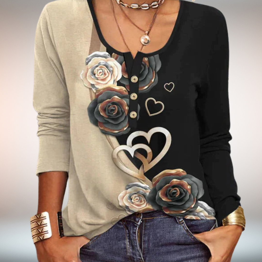 Blusa Estampada Floral Mary Heart