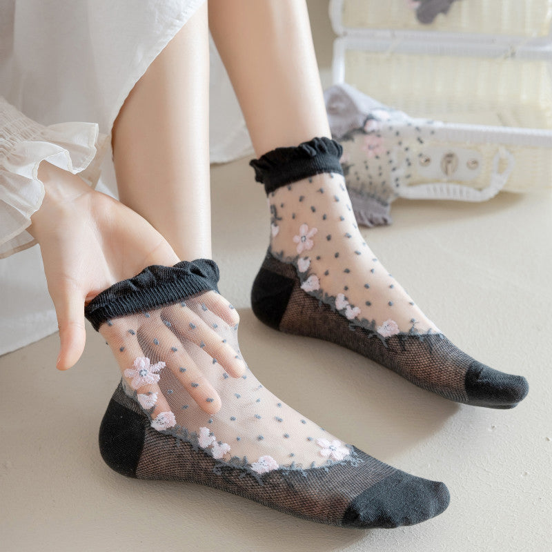 Calcetines Floreados Transpirables