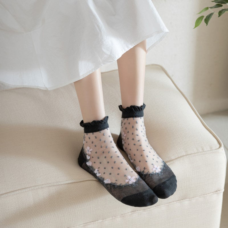 Calcetines Floreados Transpirables