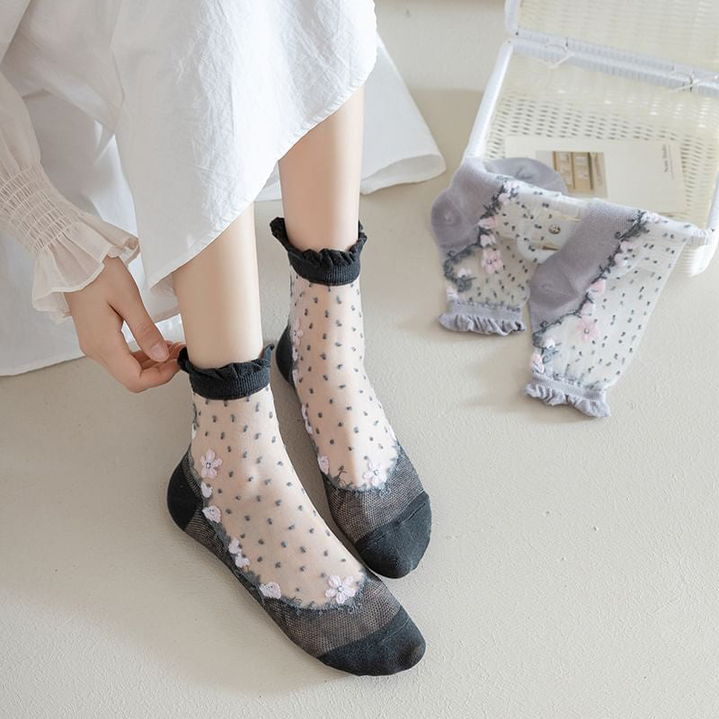 Calcetines Floreados Transpirables