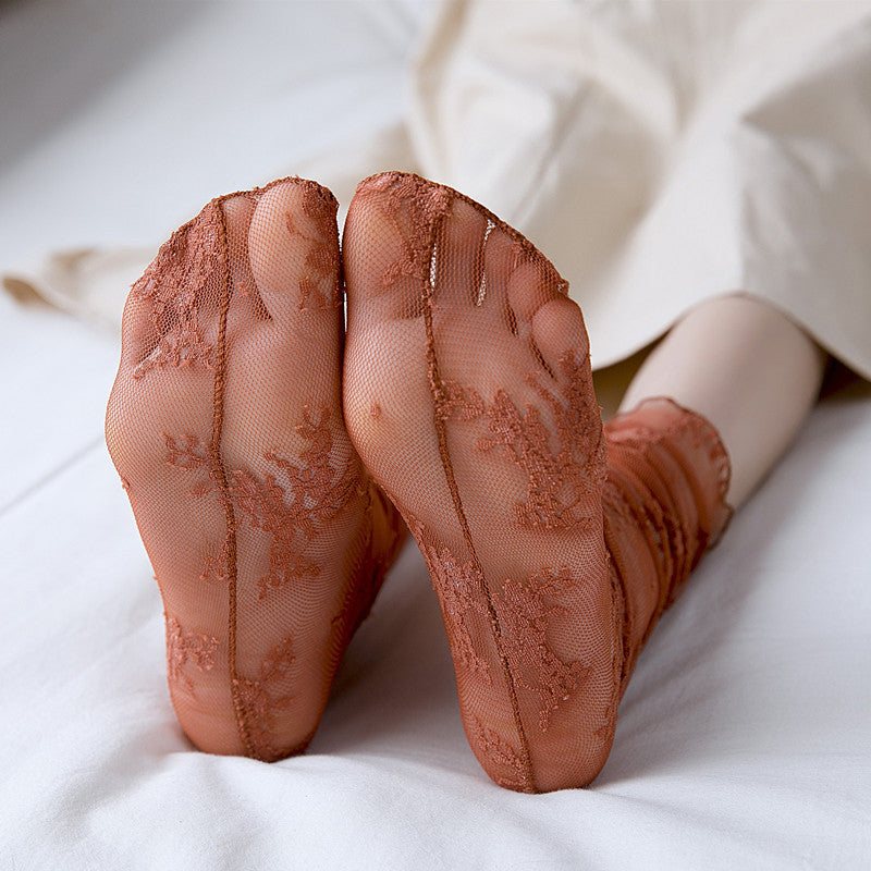 Medias Transpirables de Encaje