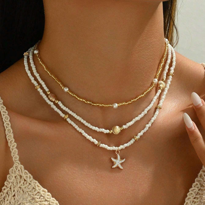 Collier Perlé Bohème Vintage