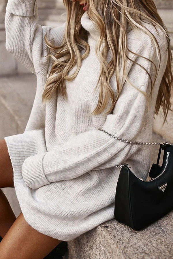 Sweater Pres largo de punto tejido