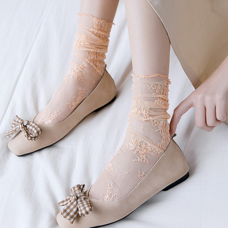 Medias Transpirables de Encaje