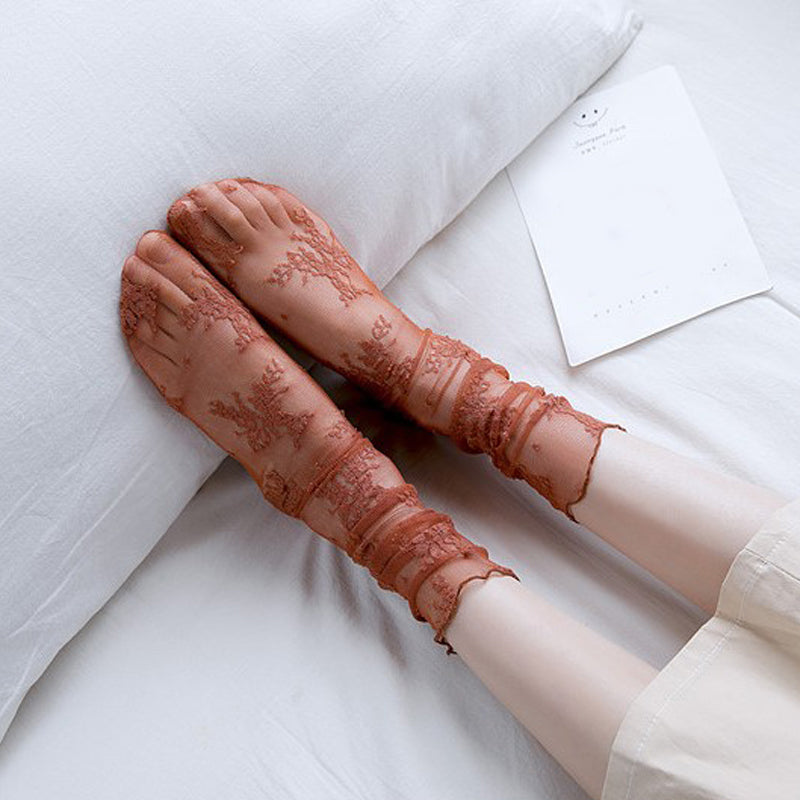 Medias Transpirables de Encaje