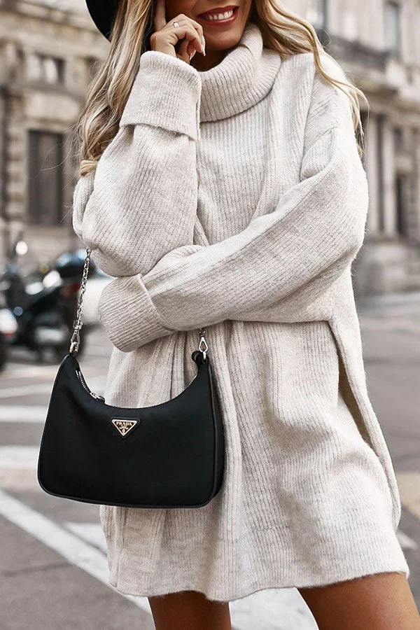 Sweater Pres largo de punto tejido