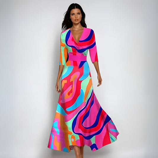 Vestido elegante cruzado