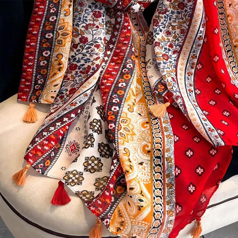 Bufanda Floral Bohemia Vintage