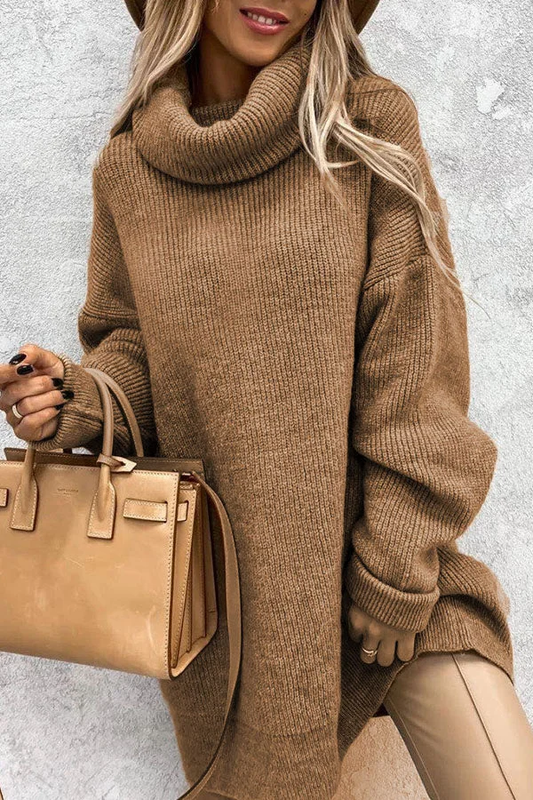 Sweater Pres largo de punto tejido