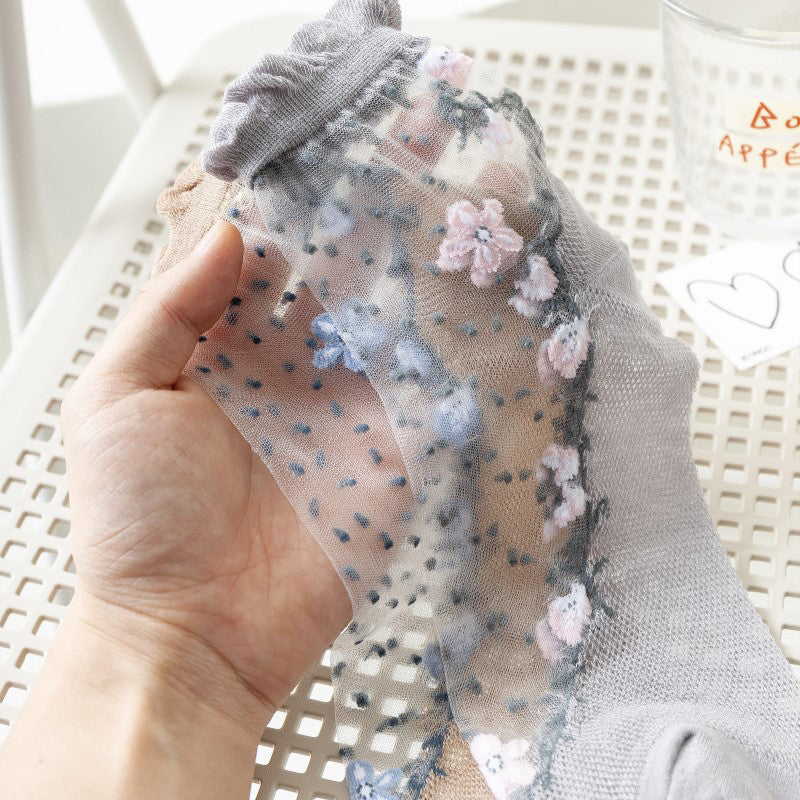 Calcetines Floreados Transpirables