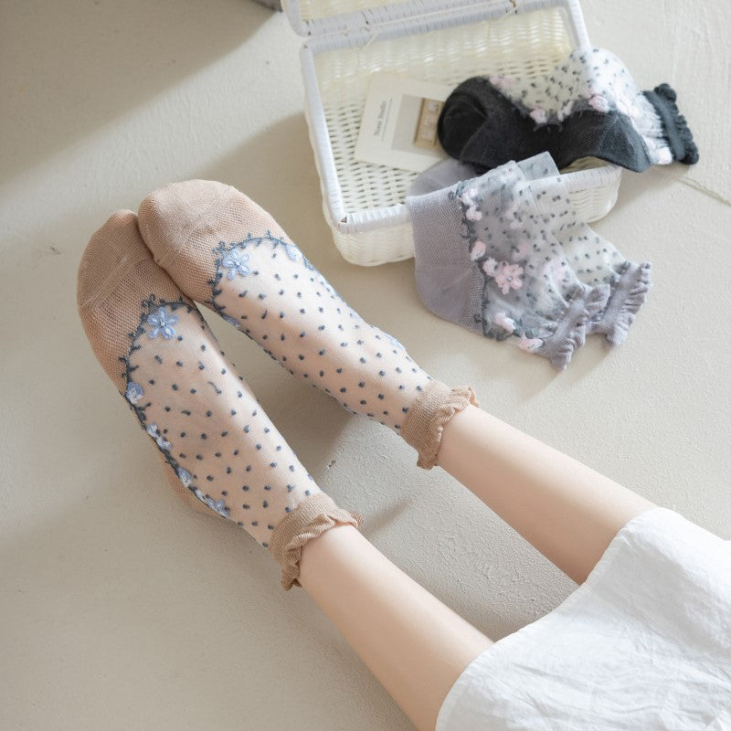 Calcetines Floreados Transpirables