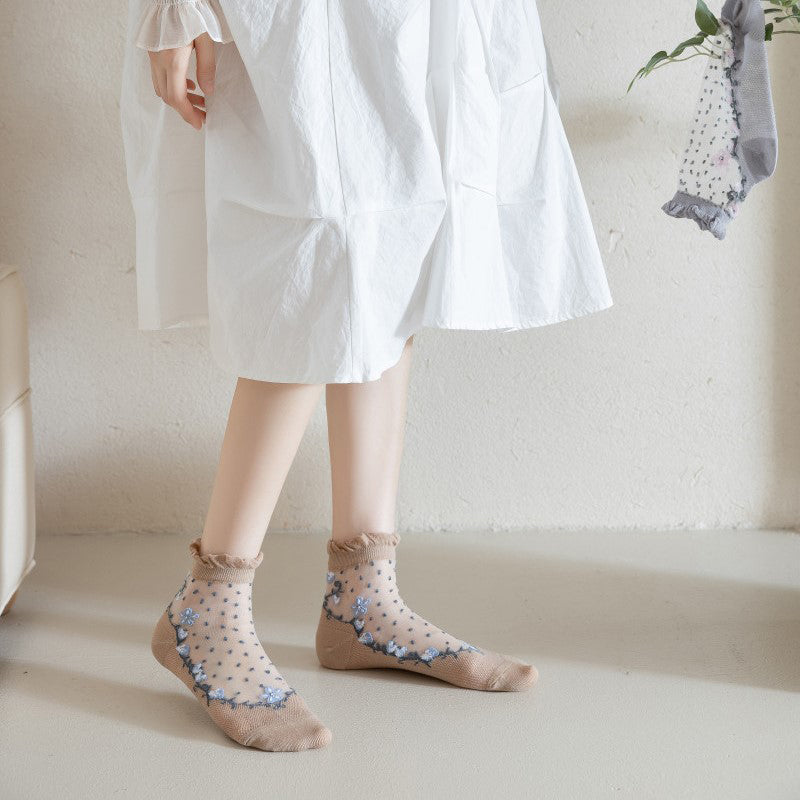 Calcetines Floreados Transpirables