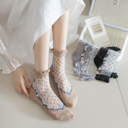 Calcetines Floreados Transpirables