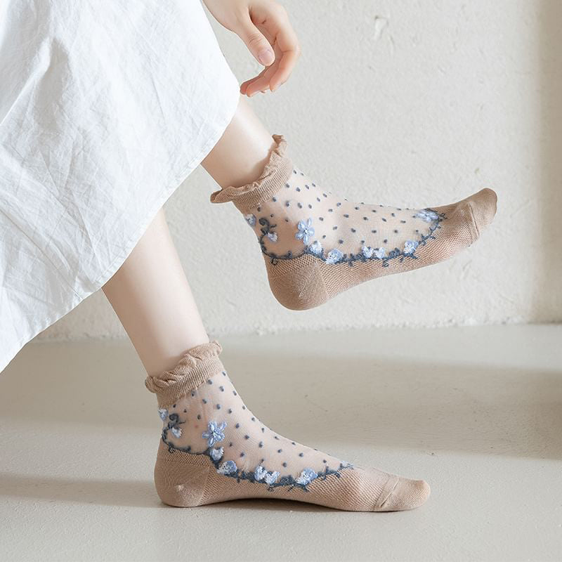 Calcetines Floreados Transpirables