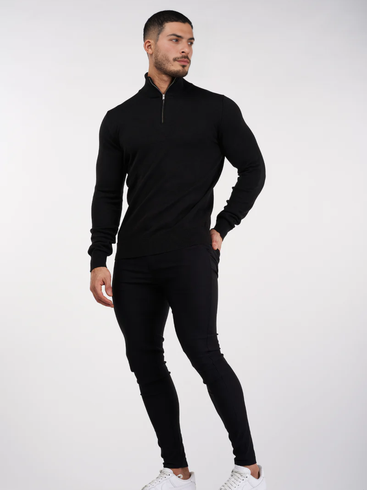 Sweater con medio cierre