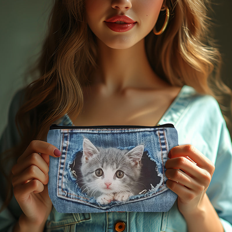 Bolso Con Motivo De Gato Creativo