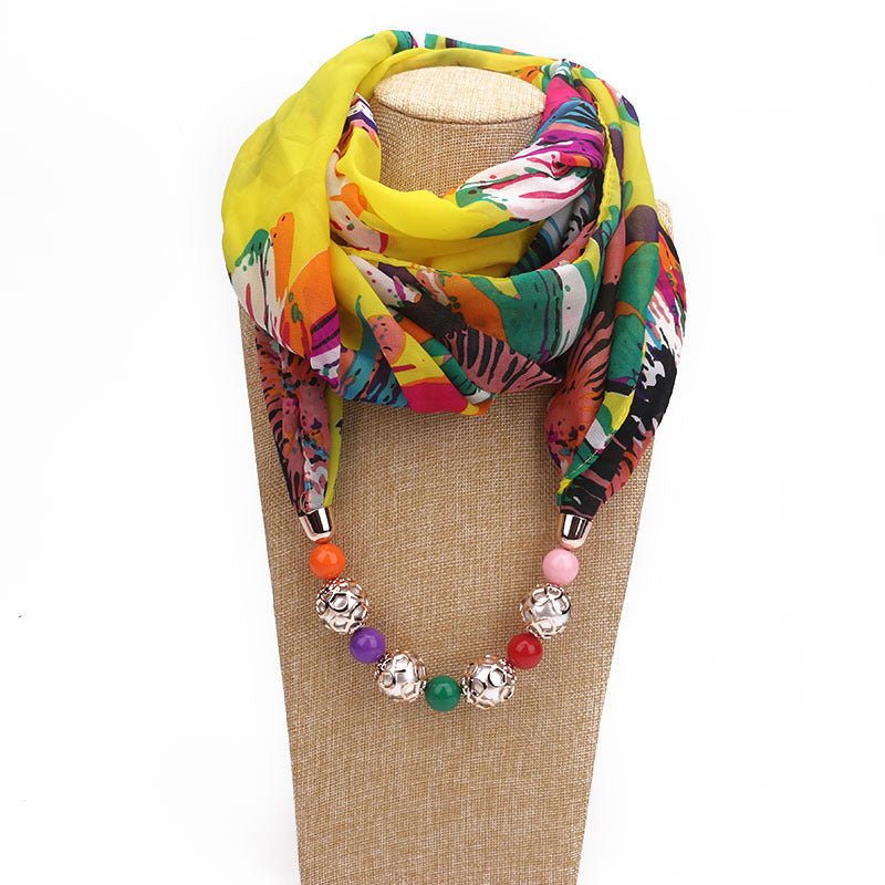 Bufanda Estampada Perlada Vintage