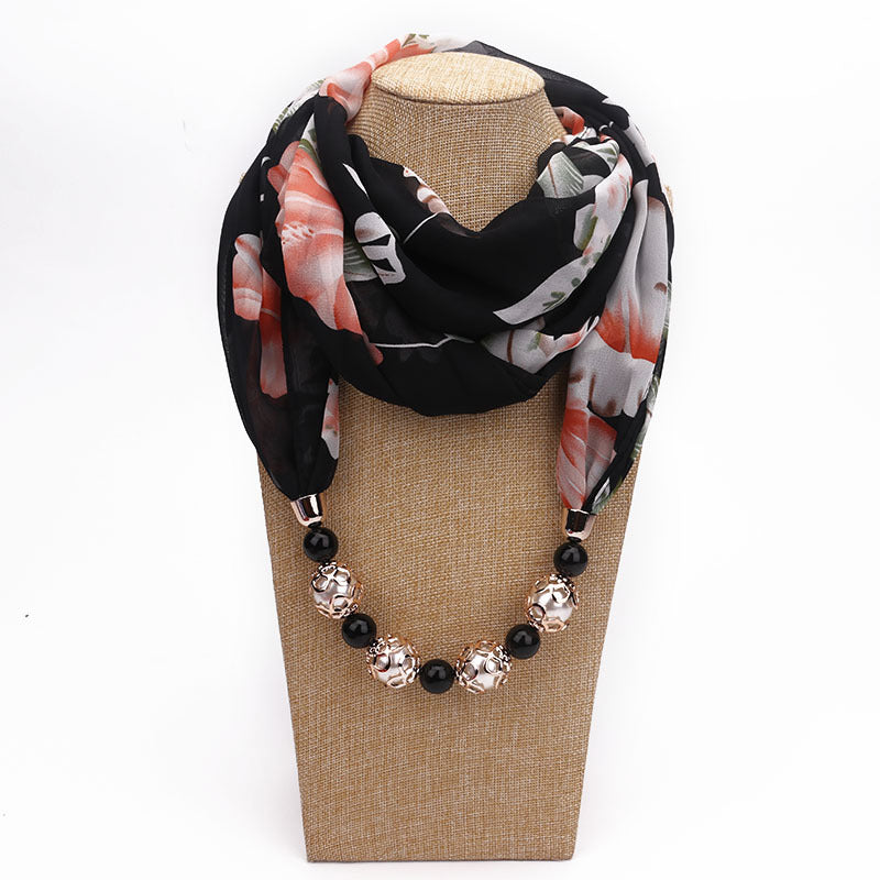 Bufanda Estampada Perlada Vintage