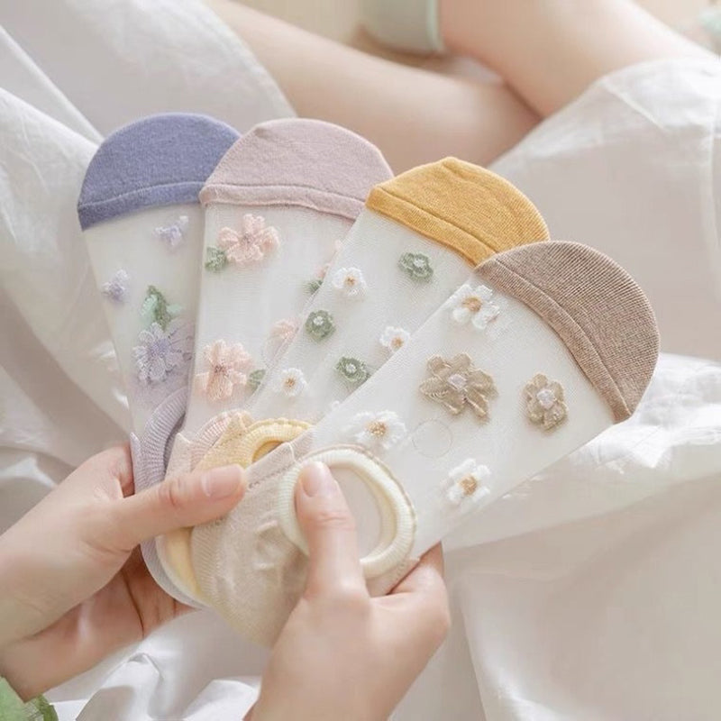 Calcetines Floreados Transpirables