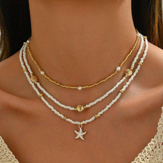 Collier Perlé Bohème Vintage
