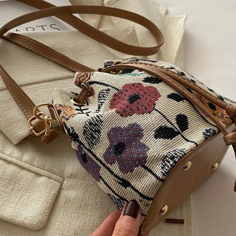 Bolso de Motivo Floral Vintage