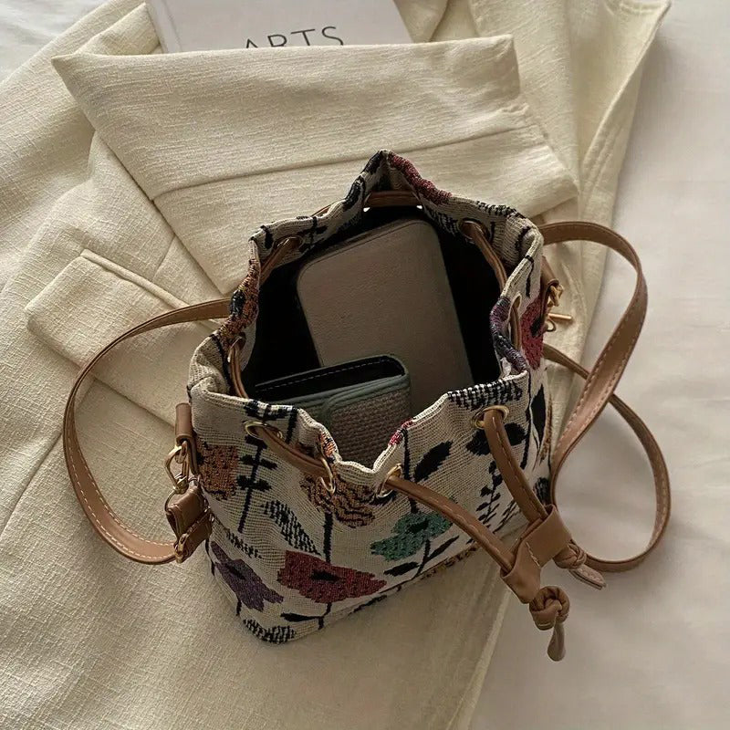 Bolso de Motivo Floral Vintage