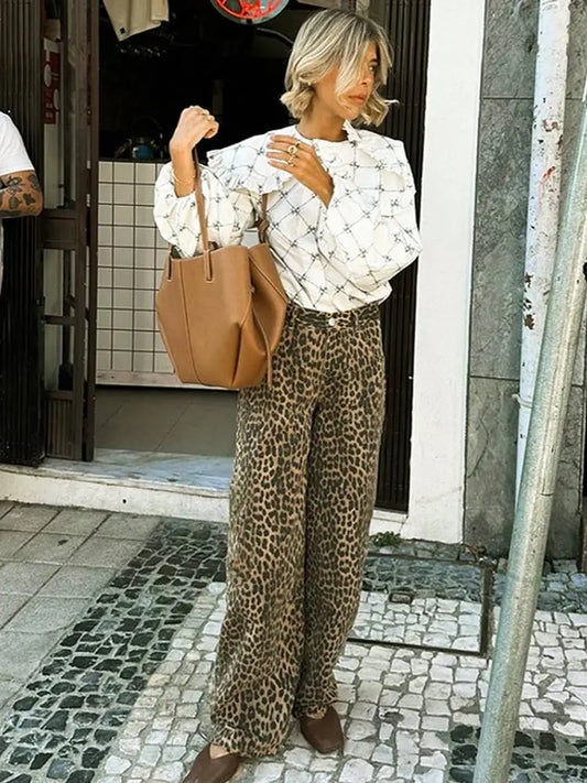 Pantalon animal print