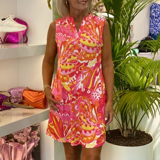 Vestido Estampado Sin Mangas Fluck