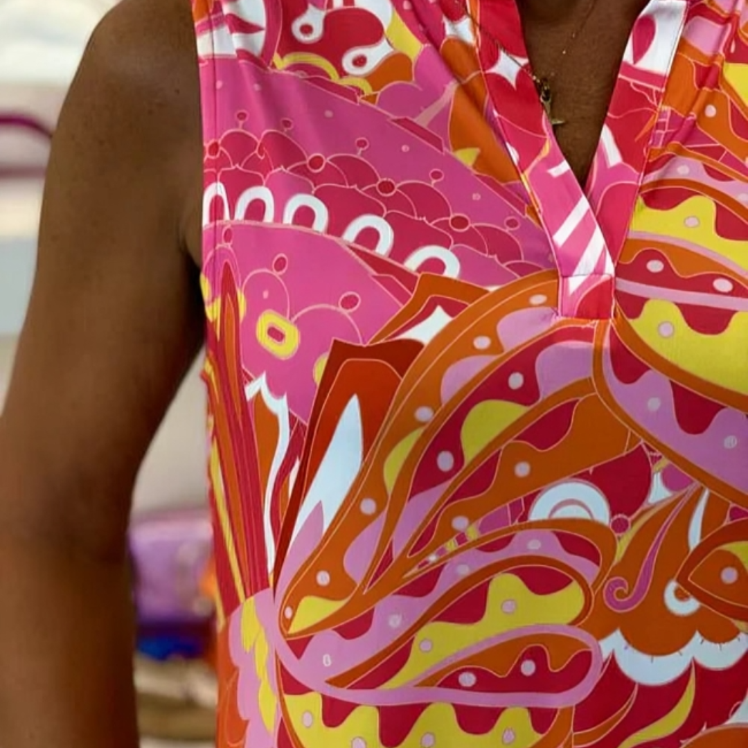 Vestido Estampado Sin Mangas Fluck