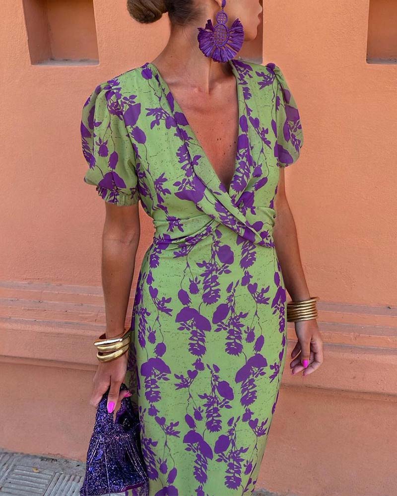 Vestido Elegante Floral Cecy