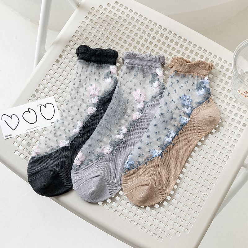 Calcetines Floreados Transpirables