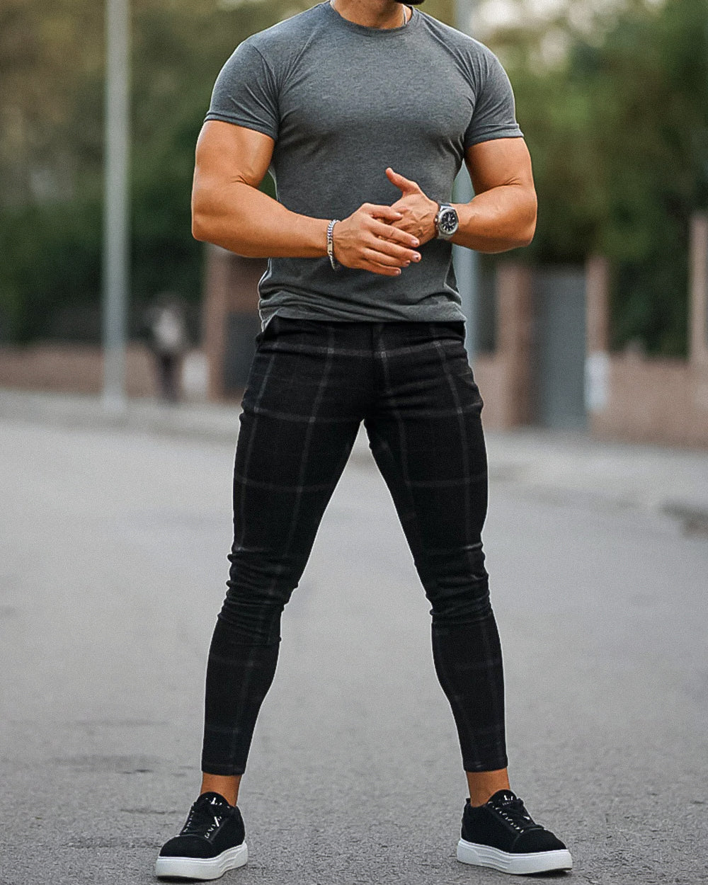 Jeans clasico a cuadro