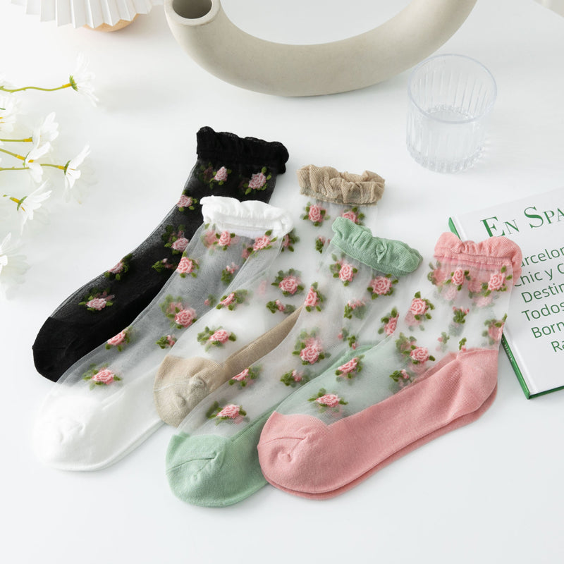 Calcetines Florales Transpirables