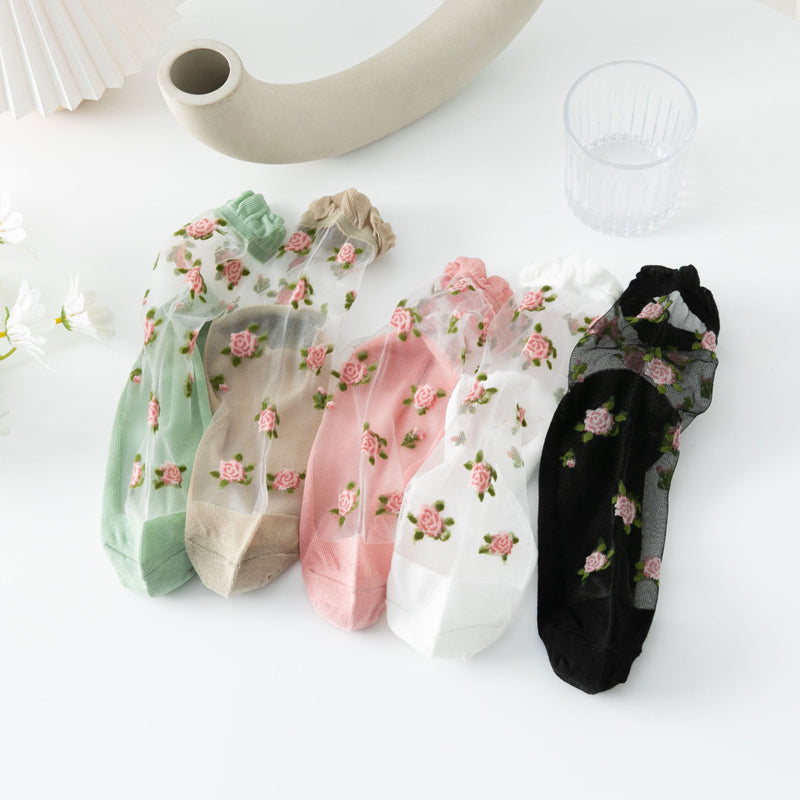 Calcetines Florales Transpirables