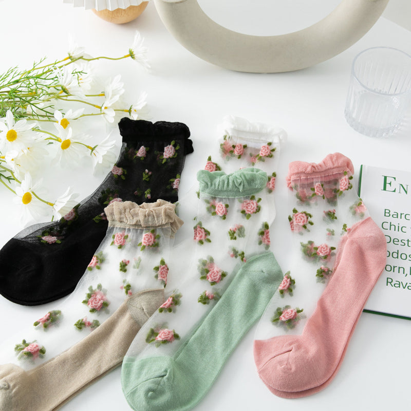 Calcetines Florales Transpirables