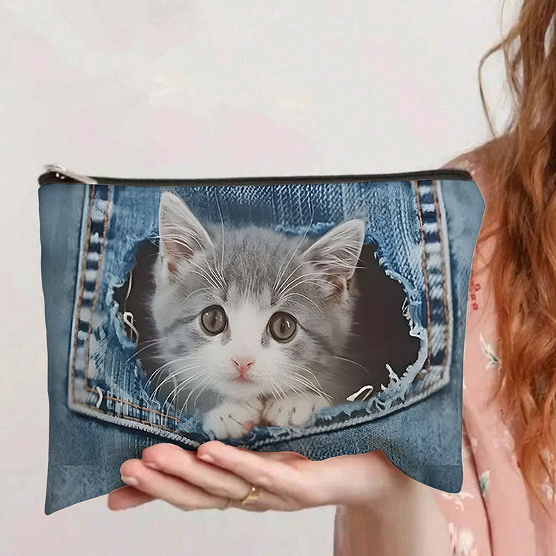Bolso Con Motivo De Gato Creativo