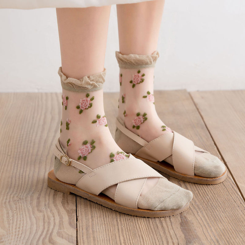 Calcetines Florales Transpirables