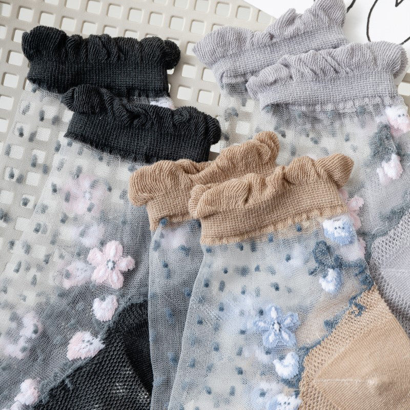 Calcetines Floreados Transpirables