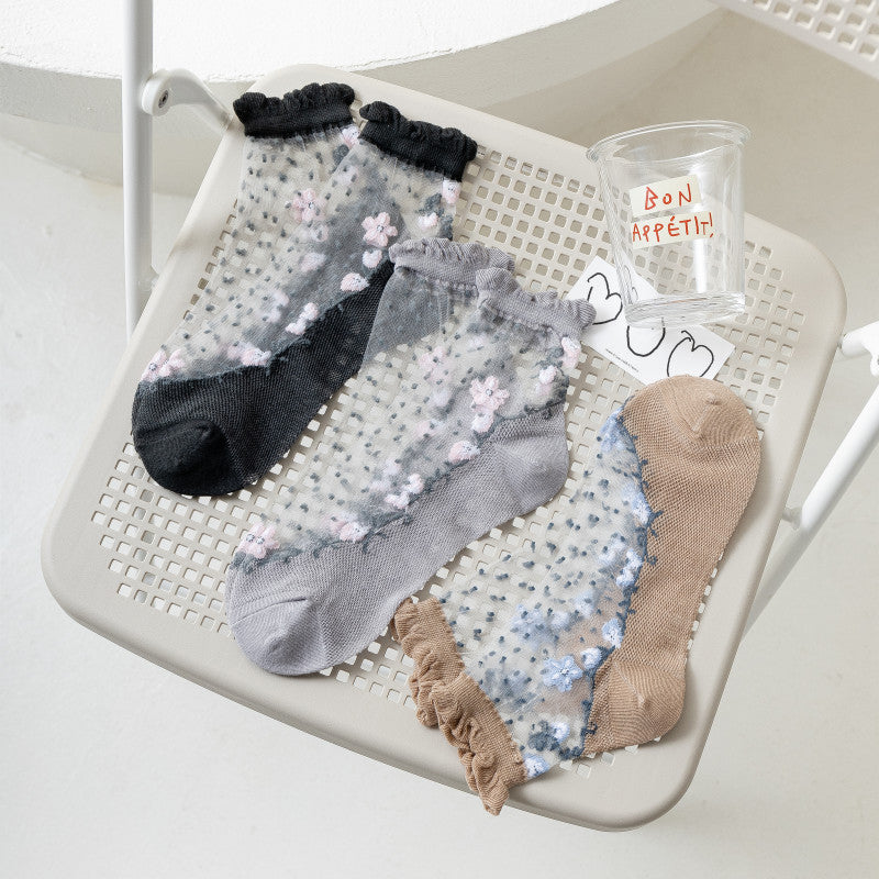 Calcetines Floreados Transpirables