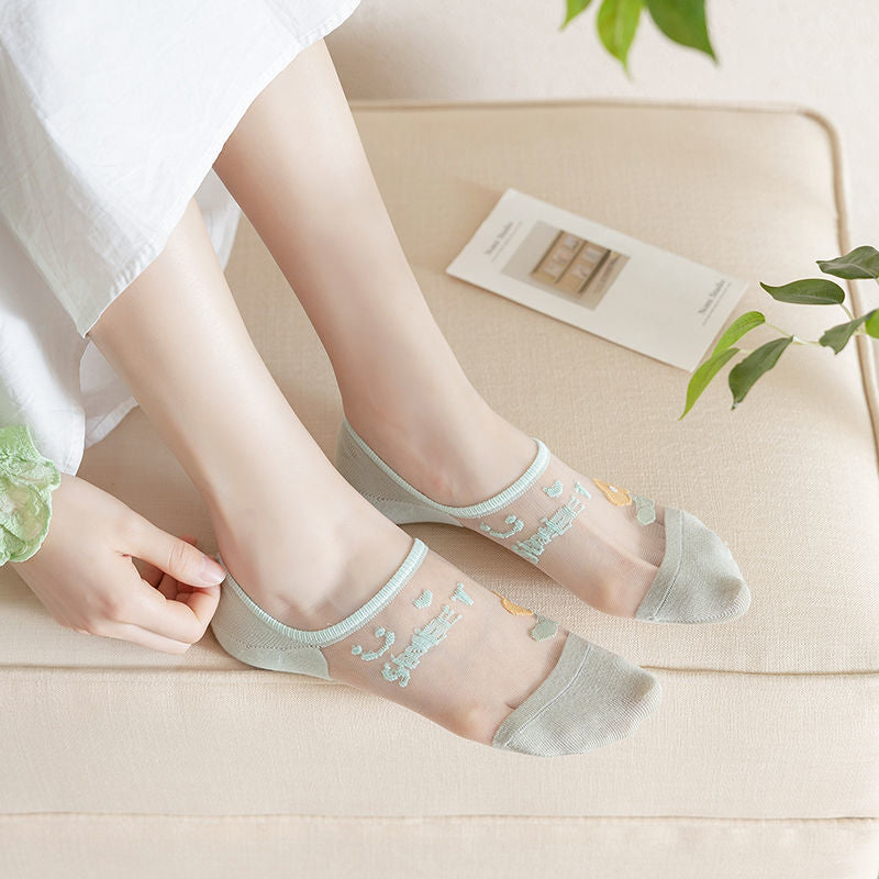 Calcetines Floreados Transpirables