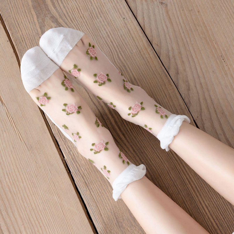 Calcetines Florales Transpirables