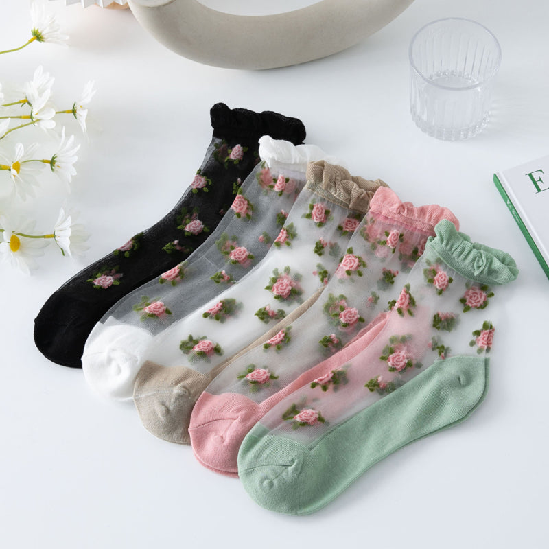 Calcetines Florales Transpirables
