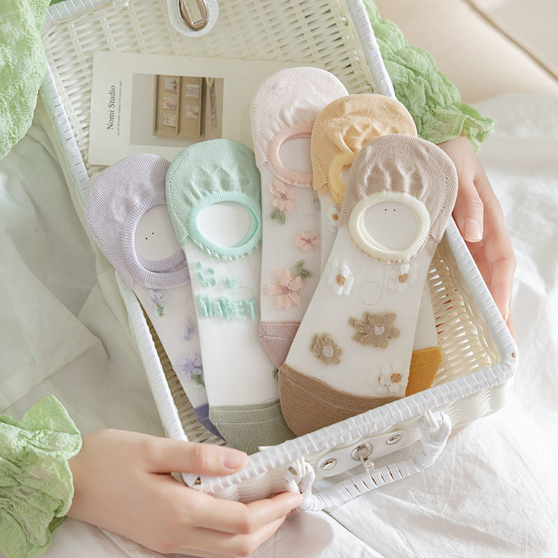 Calcetines Floreados Transpirables