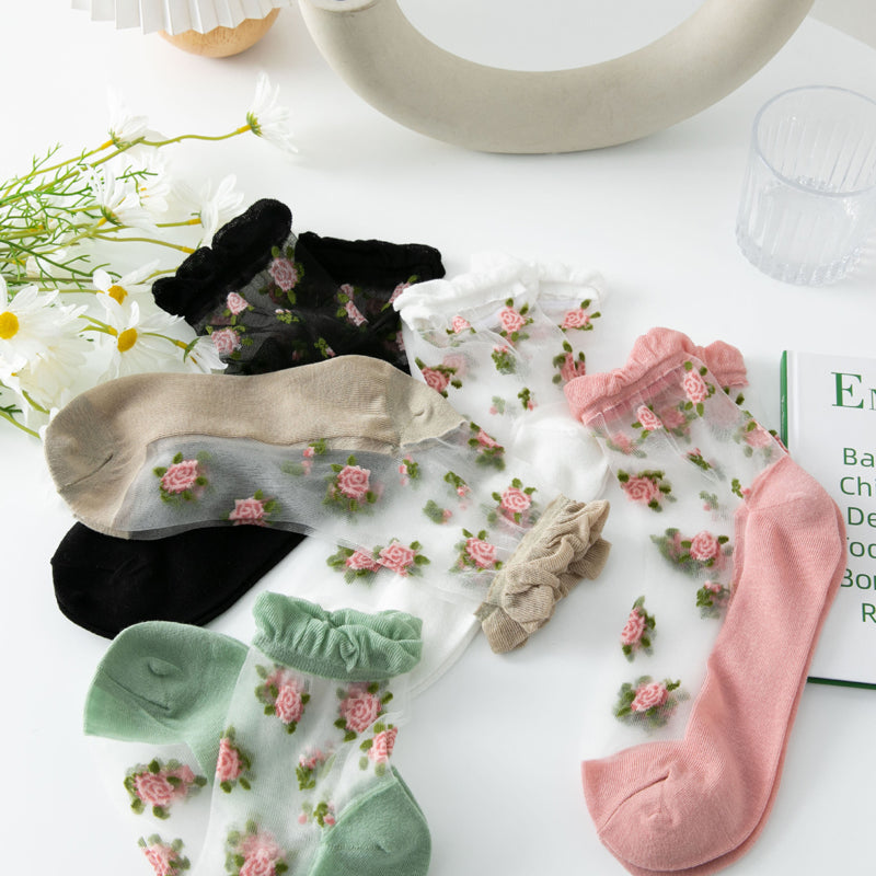 Calcetines Florales Transpirables