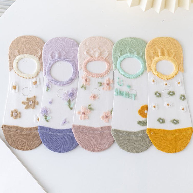 Calcetines Floreados Transpirables